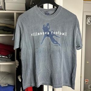 vintage 90s villanova football faded distressed men’s large boxy tee